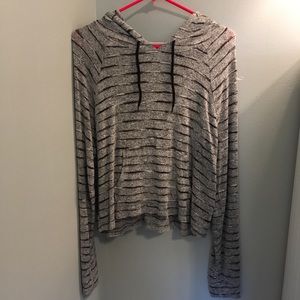 Cropped sweater hoodie